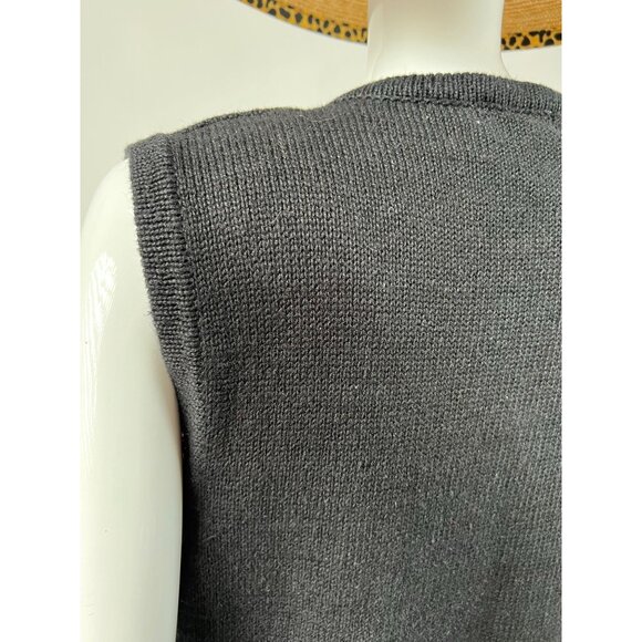 Kim Rogers Womens Festive Cardinal Embroidered Sweater Vest Black Size L - Picture 5 of 16